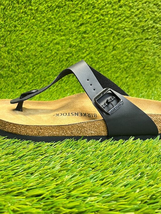 Birkenstock Gizeh Birko-Flor Mens Size 9 Black Brown Beach Outdoor Thong Sandals